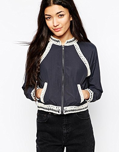 Free People Crochet Baseball Jacket 並行輸入品