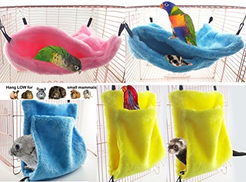 Purple Star Small Pet Pocket Hammock Bird Tent Nest (blue, L)