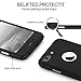 MYRIANN Ultra Slim Full Body Coverage Protection Hard Case with Tempered Glass Screen Protector for iPhone 7 plus(Black)