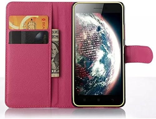 Hicos Premium PU Protective Leather Case for lenovo S60 S60T-Rose Red