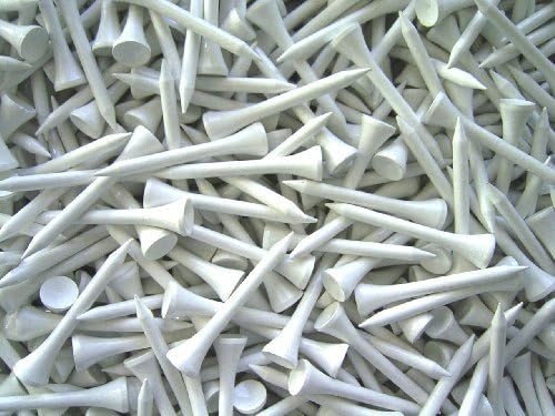 Bamboo 2 3/4'' 1,000 Pieces of White Color Golf Tee