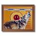 Native American Indian And Wolf Animal Picture Oak Framed Art Print
