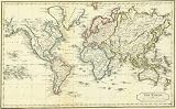 Antique Map of World, 1809