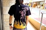 戦国武将Ｔシャツ「前田慶次」(ブラック・Ｌサイズ)の画像