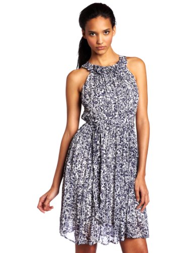 French Connection Womens Confetti Floral Dress, White/Blue, 8