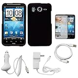 Black Durable Protective Rubberized Crystal Hard Case Cover for AT&T Wirele ....