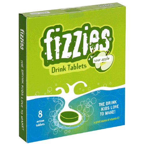 Fizzies Drink Tablets, Sour Apple, 8 Tablets (Pack of 12) by Apples