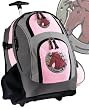 Horse Theme Rolling Backpack CUTE Horse design - Wheeled Travel Bag or School Trolley Bags - For Horse Lovers - Best Unique Horses Gifts - CUTE!