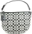 COACH SOHO Medium Signature Hobo in Black / White # 13115