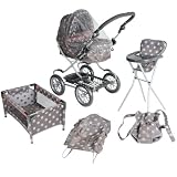 from Mamas & Papas Mamas & Papas Graziella Polka Dot Complete Doll Care Play Set Pram Buggy Crib