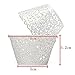 WOMHOPE 50 Pcs - Vine Cupcake Wrapper Liner - Cupcake Wrappers Muffin Cup Wrapper Packaging Shimmering Laser Cut Lace for Wedding,Party,Baby Shower,Children Birthday (Shimmery Dark Grey)