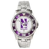 Northwestern Wildcats Suntime Competitor Game Day Steel Band Watch - NCAA College Athletics