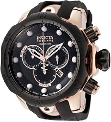 Rose Gold Tone Reserve Vemon Swiss Quartz Black Dial 1000M Diver