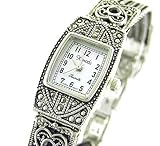 New EXCLUSIVE Marcasite Ladies Heart Bracelet Watch