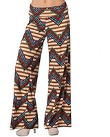 ViV Collection Women's Chevron Aztec Tribal Pattern Printed Long Palazzo Pants