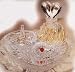 CRYSTAL HEART VANITY SET - CRYSTAL HEART DESIGN 4 PIECE VANITY SET - crystal vanity set