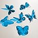 Butterfly 3D Translucent Decoration 15 AQUA Butterflies