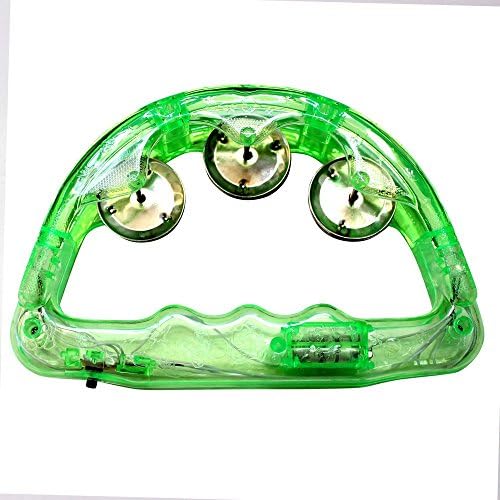 Wonderpark 1 X Flashing Light up LED Half Moon Tambourine KTV Party Toy