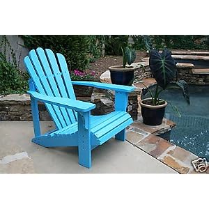 Caribbean Blue Painted Cedar Adirondack Chair by 