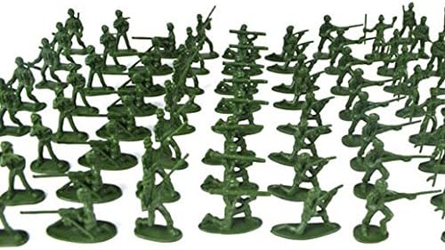 100pcs OPCC small toy soldier sand table model of the plastic toy soldiers, strategic games, the best gift children boys, 12 styles,green