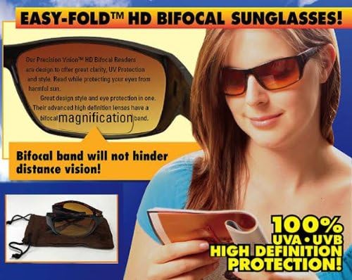 EASY-FOLD HD BIFOCAL SUNGLASSES - 2.0X (TORTOISE)
