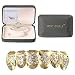 Gold Plated Brilliant Clear Crystal Top GrillZ
