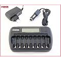 Tensai TI-800L- Mikroprozessor- Intelligentes-Ladeger�t mit LCD-Display, Entladefunktion, Einzelschacht�berwachung, Kfz-Ladekabel, f�r 1-8 AA (Mignon) / AAA (Micro)