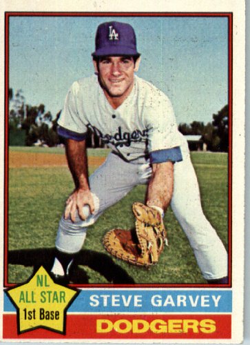 1976 Topps #150 Steve Garvey Los Angeles Dodgers Baseball Card In a Protective Screwdown Display Case
