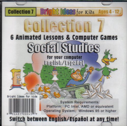 Collection 7 (6) Animated Lessons & Computer Games Social Studies (ages 4-12)