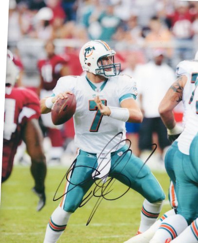 Miami Dolphins CHAD HENNE Signed Autographed 8x10 Photo COA