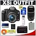 Canon Digital Rebel XSI 12MP Digital SLR Camera (Black) + Canon 18-55mm IS Lens + Canon 75-300mm III Lens + 8GB Cameta Accessory Kit