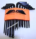 New 25pc SAE METRIC Ball Hex Key Allen Wrench Set Tools