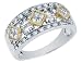 Jewelry : Vintage Diamond Ring 1/2 Carat (ctw) in White and Yellow Gold