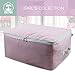iwill CREATE PRO Baby Pink Jumbo Soft Storage Bags for Children's Room Collection, Organizer Bins for Nursery & Kids Toys, Off Season Clothes, Comforters, Canvas Fabric and Cute Lace Trim