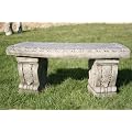 Heavy and Solid Superb Stone Cast Garden Bench
