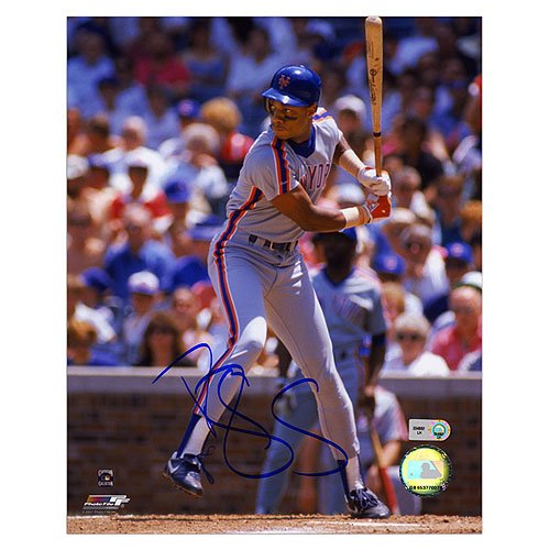 Mounted Memories New York Mets Darryl Strawberry Autographed 8X10 Batting Photo