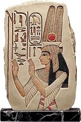 Queen Nefertari Relief from Valley of Queens at Luxor, on Marble Base
