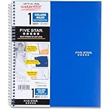 Five Star Wirebound Notebook, 1-Subject, 100 College-Ruled Sheets, 11 x 8.5 Inch Sheet Size, Blue (72565)