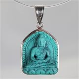Faux Turquoise Buddha Pendant
