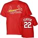 David Eckstein Red Majestic Name and Number St. Louis Cardinals T-Shirt