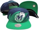 Dallas Mavericks Mitchell & Ness Snapback Adjustable Plastic Snap Back Hat / Cap