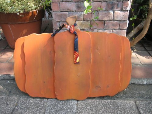 ハロウィン飾り　木製かぼちゃ（幅広タイプ）GROWTONオリジナルのハンドメイドです