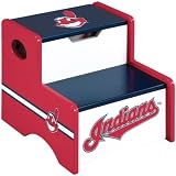 Product details for Guidecraft G11204 Cleveland Indians Storage Step-Up Stool