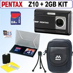 Pentax Optio Z10 8MP Digital Camera + 2GB Accessory Kit by Pentax
