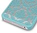 GreatShield TACT Series Design Pattern Rubber Coating Ultra Slim Fit Hard Case Cover for Apple iPhone 5 / 5S (Damask - Teal)