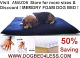 Medium to Large (L) MEMORY FOAM BED PAD with DURABLE JEAN DENIM COVER Dog Bed