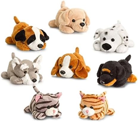Signature Mini Puppies Assortment - 8 Plush Toys Sent - 6 Puppies - 2 Kittens