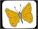 Decorated Mouse Pad with bug, butterfly, insect, wood, yellow