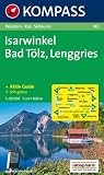 Isarwinkel, Bad T&ouml;lz, Lenggries: Wander-, Rad-, Langlauf- und Skitourenkarte, mit Kompass Lexikon - GPS-genau - 1:50.000 - 