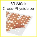 80 Stück Cross-Physiotape "hautfarbe" 2,1 x 2,7cm